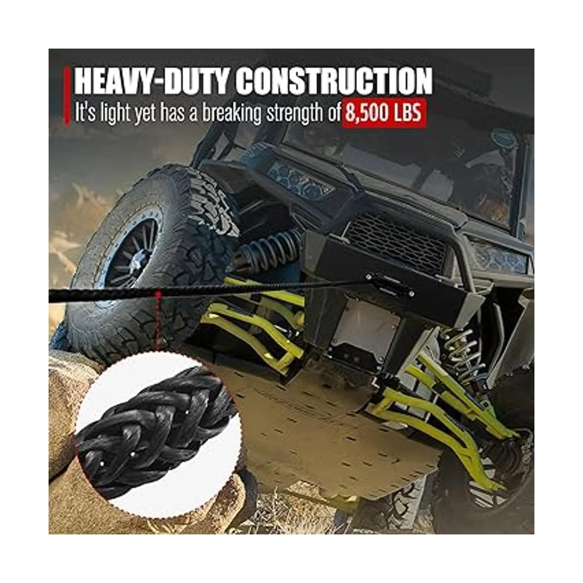 FIERYRED Kit de cable de cabrestante sintético de 8500_2