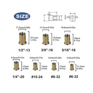 Kit de tuercas remachadas SAE UNC 632 832 1024_3