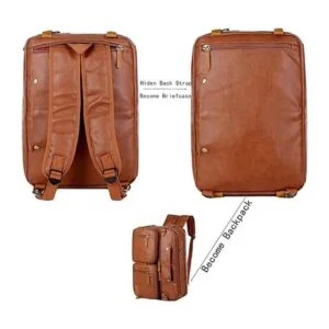 Hombres de cuero maletín mochila híbrido 17 pulgadas_3