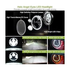 Halo faros delanteros LED redondos 2 unidades 7_6