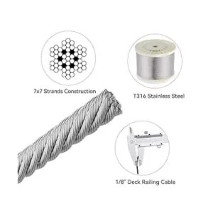 Cable de acero inoxidable 18 con cortador construcción_2