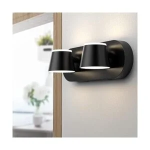 URSOLA 2 luces para tocador de baño luces LED negras para_4