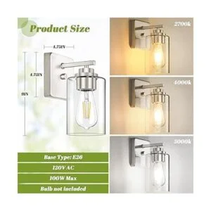 Juego de 2 apliques de pared para baño lámparas de_4
