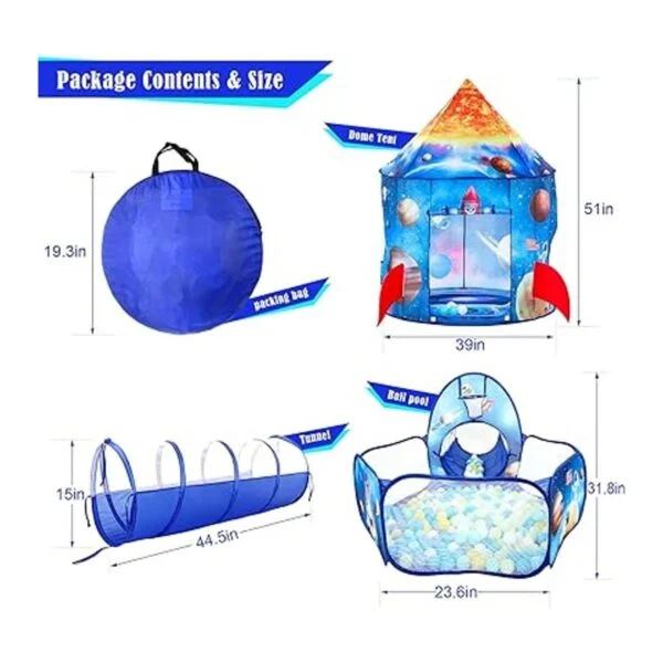 GeerWest 3 hoyos de bolas para niños pequeños con tienda_6