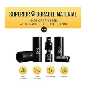 BOEN Juego de llaves métricas de impacto profundo de 12_5