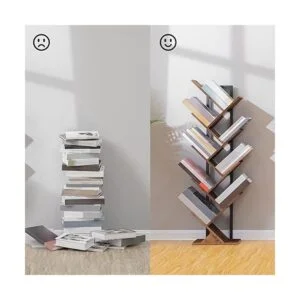 HOOBRO Estantería para árbol estantería de madera de 9_4