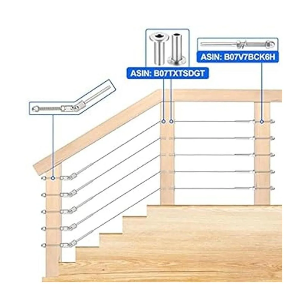 CKE Paquete de 20 unidades de acero inoxidable T316 de_2