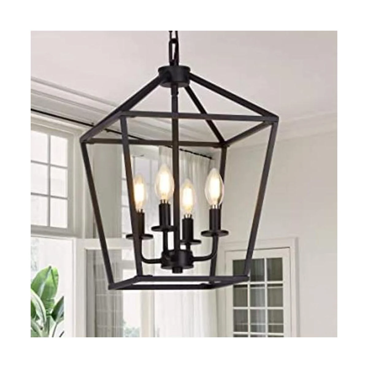 Lámpara colgante de 4 luces lámpara de techo industrial_1