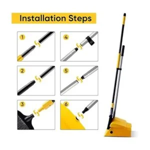 Yocada Juego de escoba y recogedor de polvo resistente_3