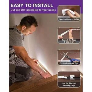 HitLights Tira de luces LED blancas neutras con_5