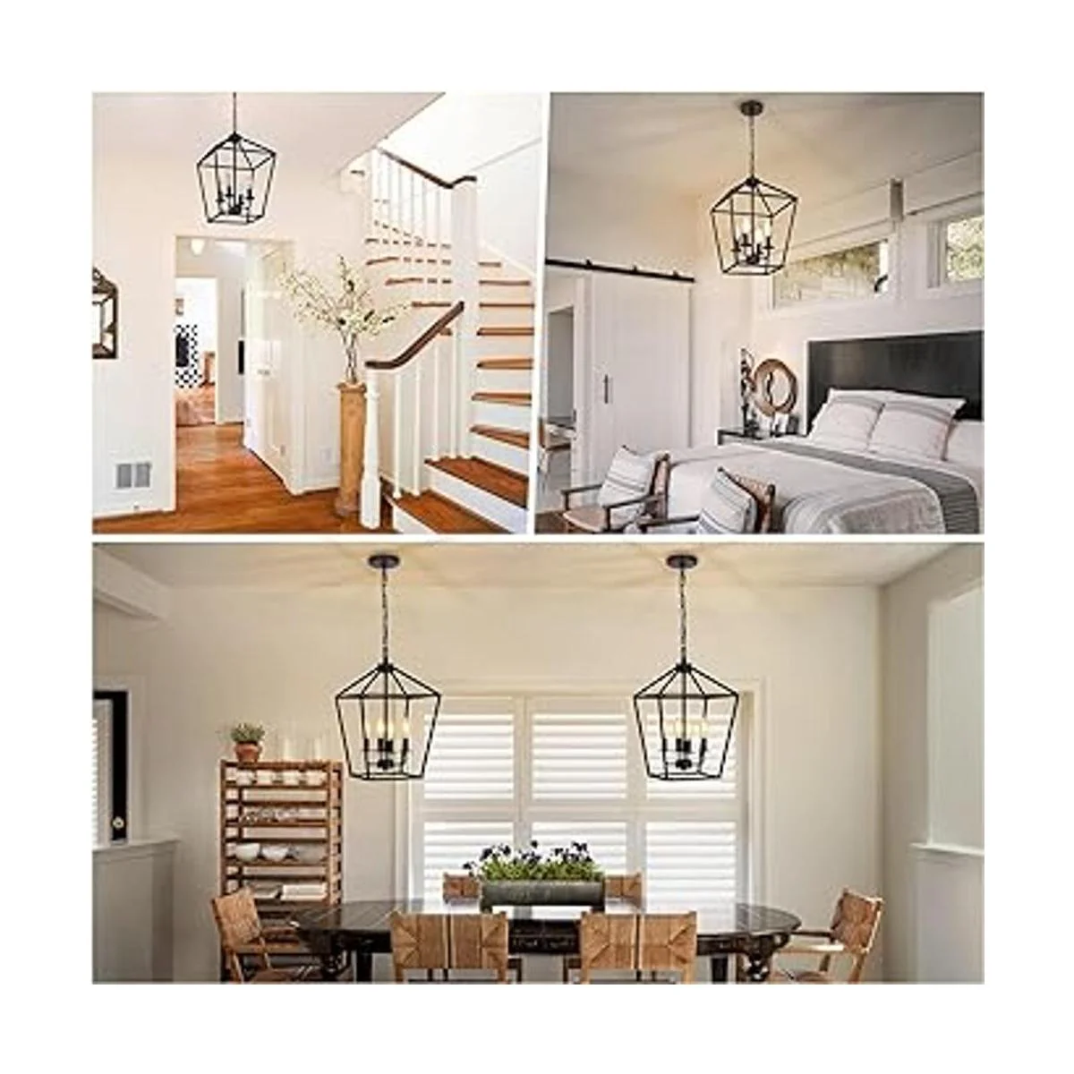 Lámpara colgante de 4 luces lámpara de techo industrial_6