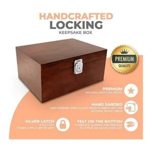 Caja de almacenamiento de madera con bloqueo caja_2