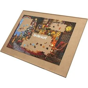 Lavievert Tablero de rompecabezas de madera portátil para_1