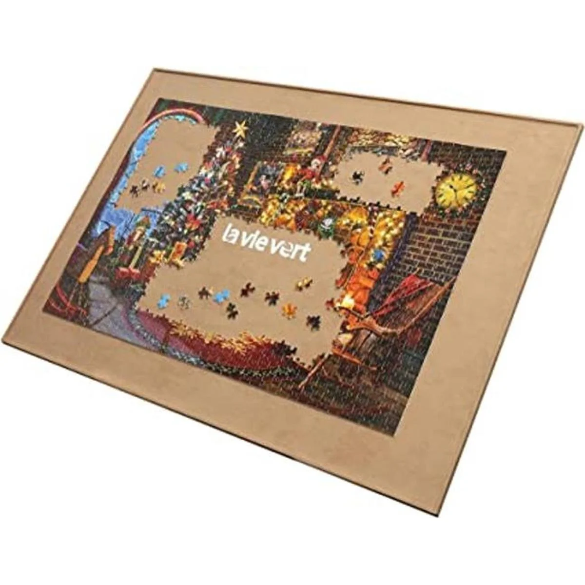 Lavievert Tablero de rompecabezas de madera portátil para_1