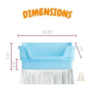 HoppScotch.bun Caja de arena grande para conejos con_3