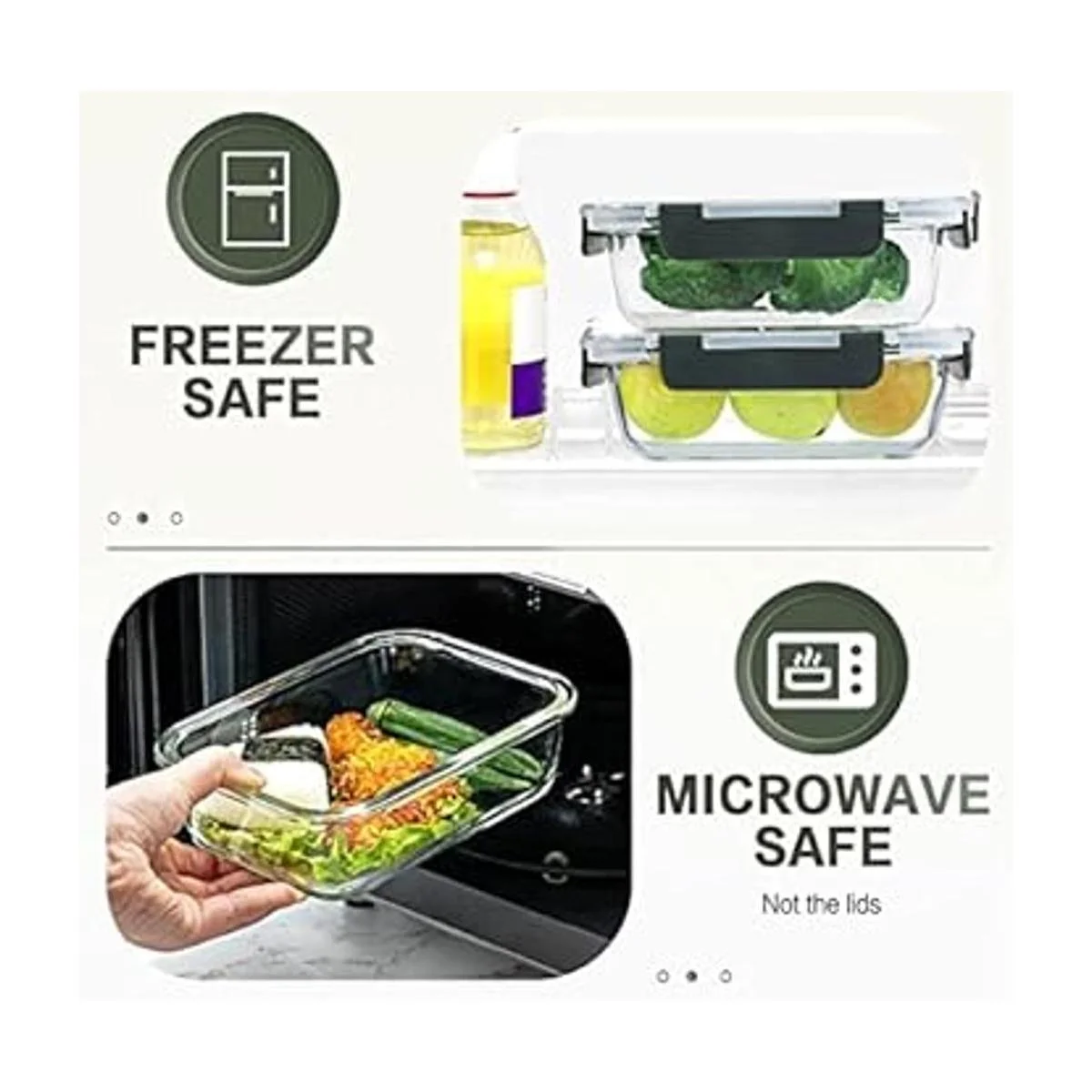 Juego de 30 recipientes de vidrio para almacenamiento de_4