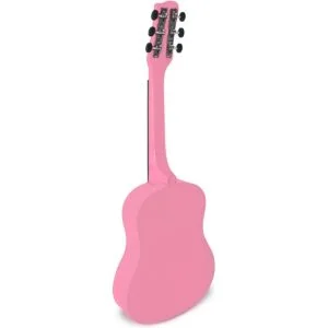 CB SKY Guitarra acústica rosa de madera de 30 pulgadas_3