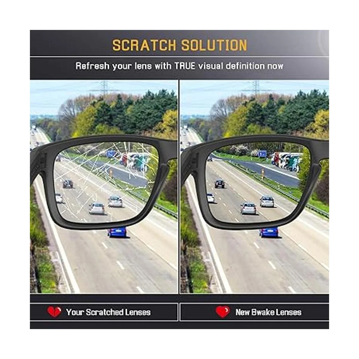 Bwake Lentes de repuesto para lentes de sol Oakley Half_3