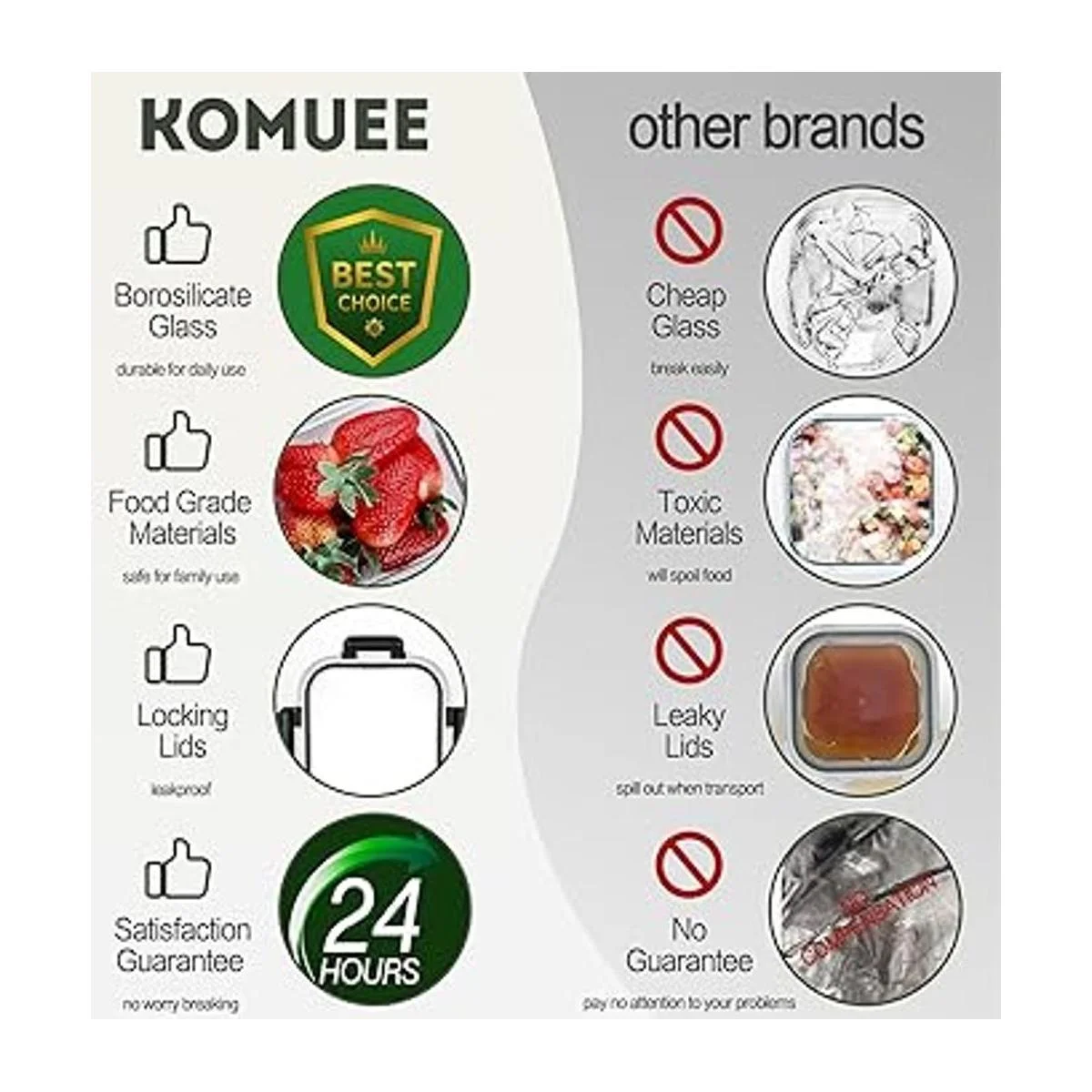 Juego de 30 recipientes de vidrio para almacenamiento de_5