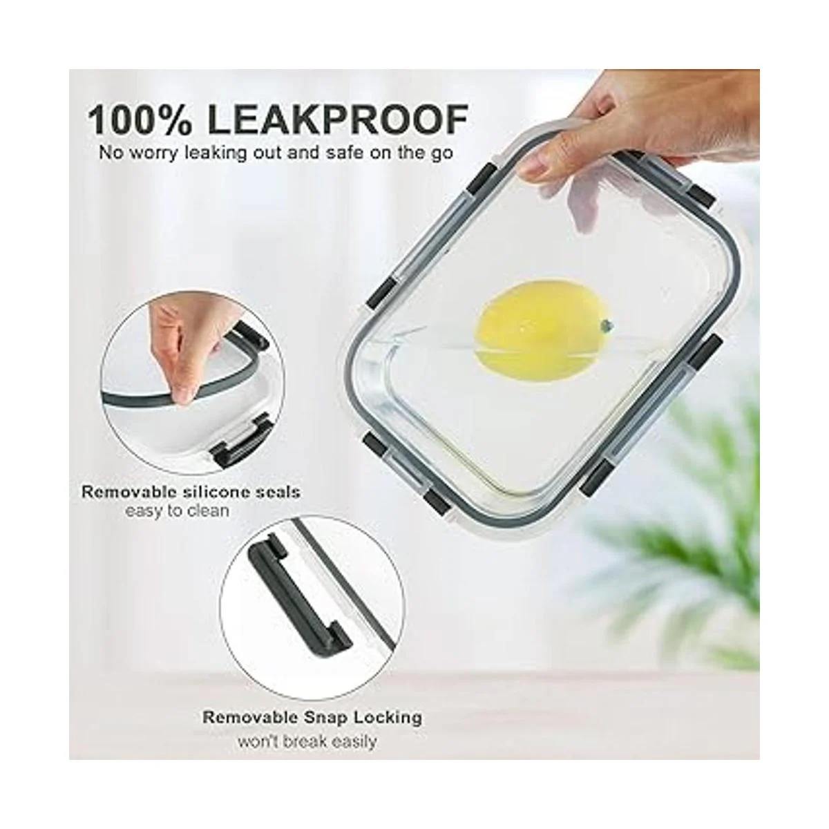 Juego de 30 recipientes de vidrio para almacenamiento de_6