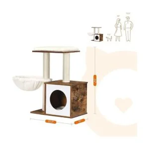 FEANDREA rbol de gato pequeño para gatitos torre moderna_6