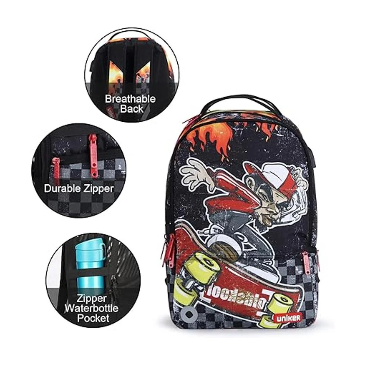 Mochila para laptop con puerto USB mochila de graffiti_4