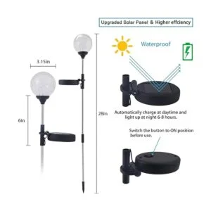 WNP Luces solares para exteriores luces solares de globo_2
