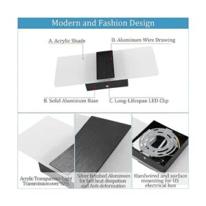 LIGHTESS Modern Wall Apliques de pared LED para interiores_5