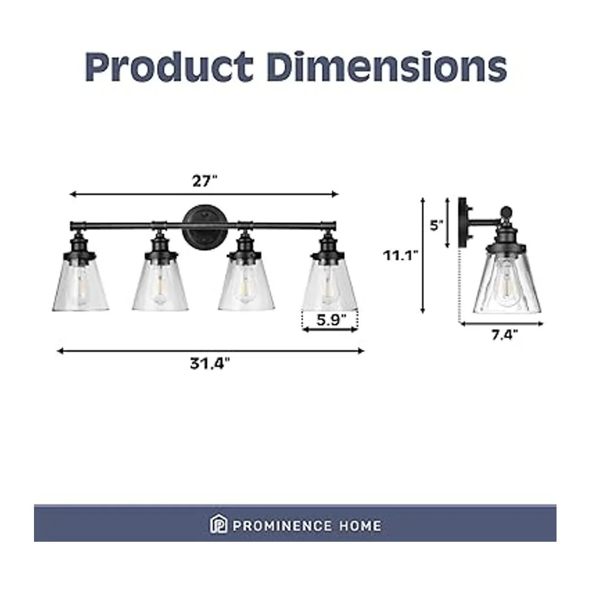 Prominence Home Helenah Lámpara de tocador de baño con 4_5