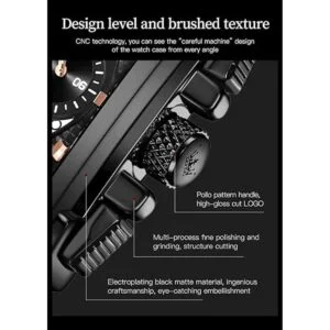 OLEVS Reloj de pulsera de cuero para hombre con resistente_5