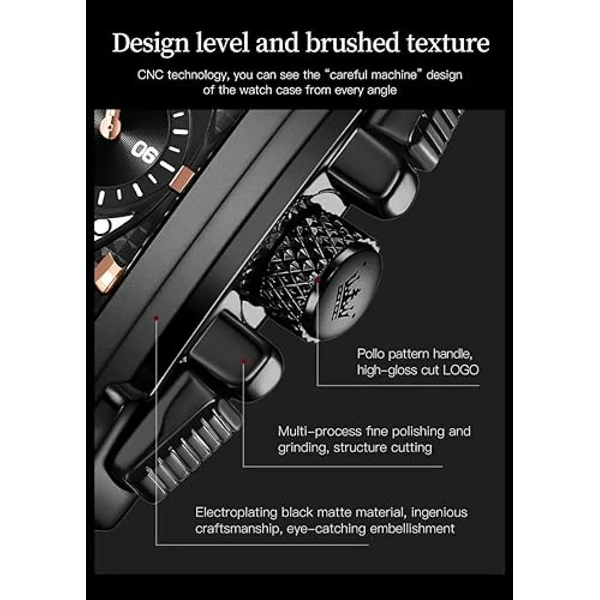 OLEVS Reloj de pulsera de cuero para hombre con resistente_5