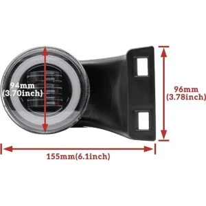 KEWISAUTO Luces antiniebla LED con anillo halo DRL para_7