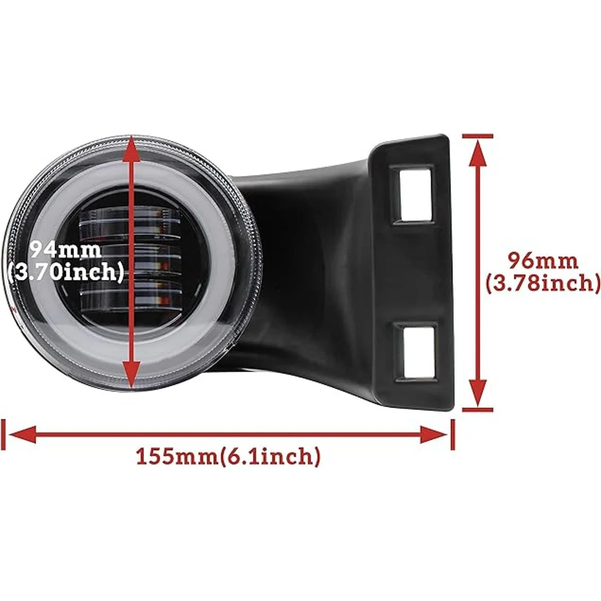 KEWISAUTO Luces antiniebla LED con anillo halo DRL para_7