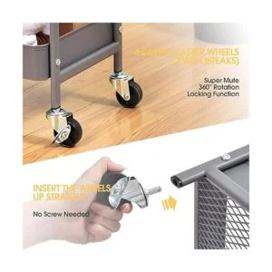 TOOLF Carrito rodante de 3 niveles carrito de_3