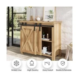 EaseLife Kit de rieles de doble puerta corrediza de_2