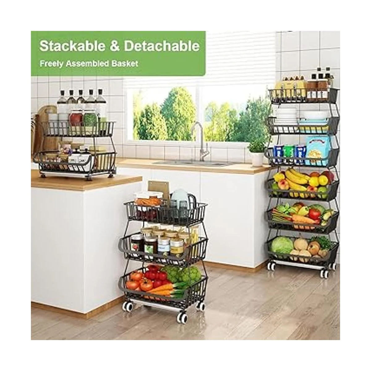 Cesta de frutas de 6 niveles para cocina carrito de_3