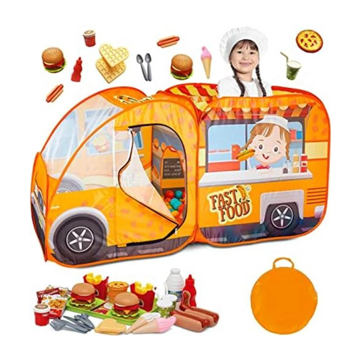 Tienda de campaña de juegos para niños con 54 piezas_1