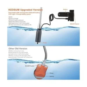 KEDSUM Cabezal de ducha portátil de campamento con dos_4