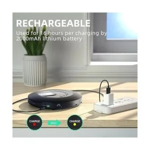 Reproductor de CD portátil recargable portátil para_2