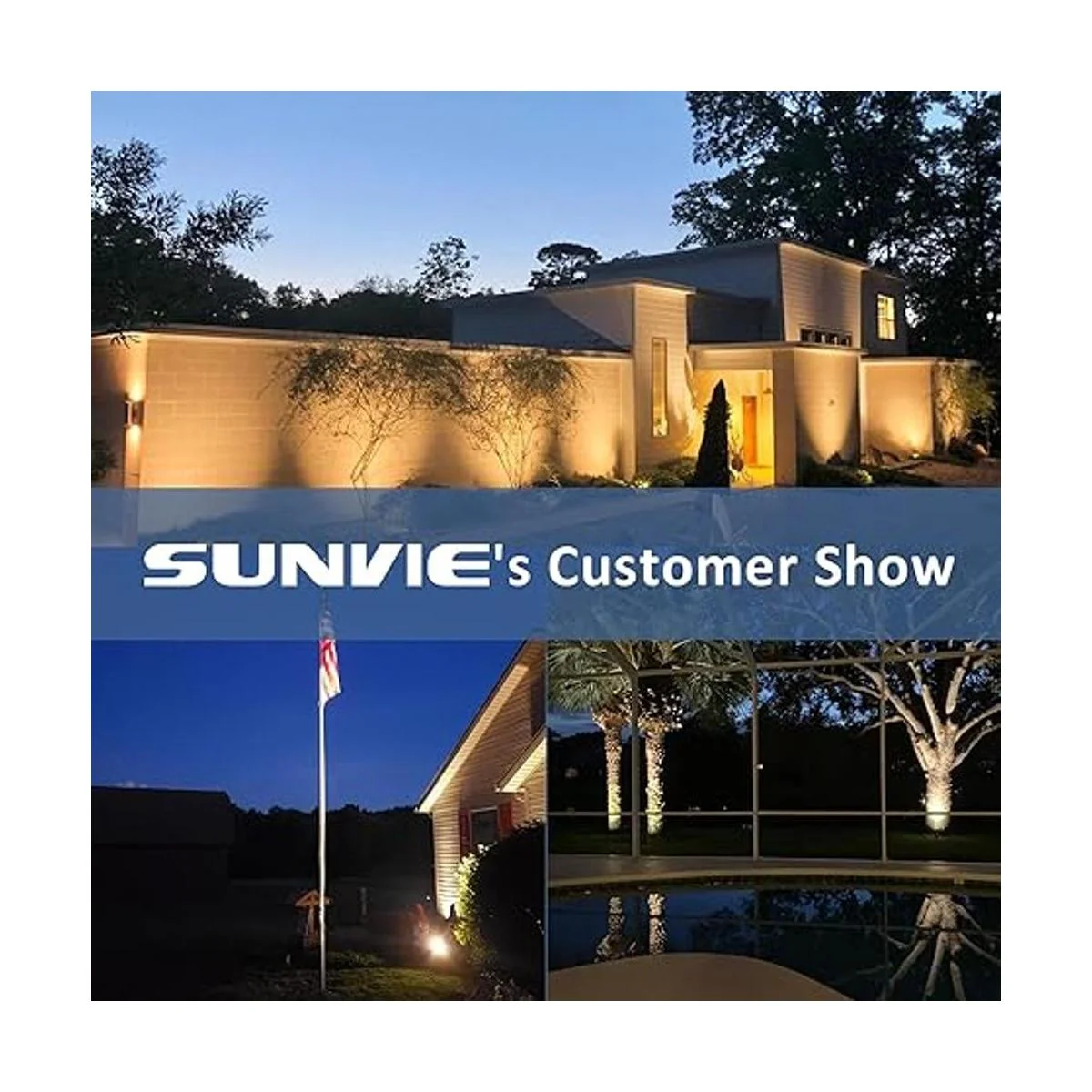 SUNVIE Foco LED para exteriores con sensor de luz de_7