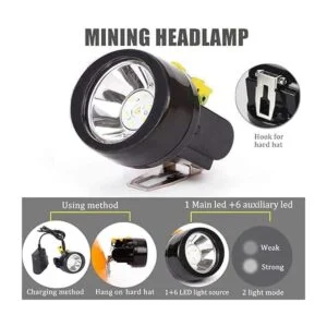 Lámpara de minería de casquillo recargable 16 LED fuente_2