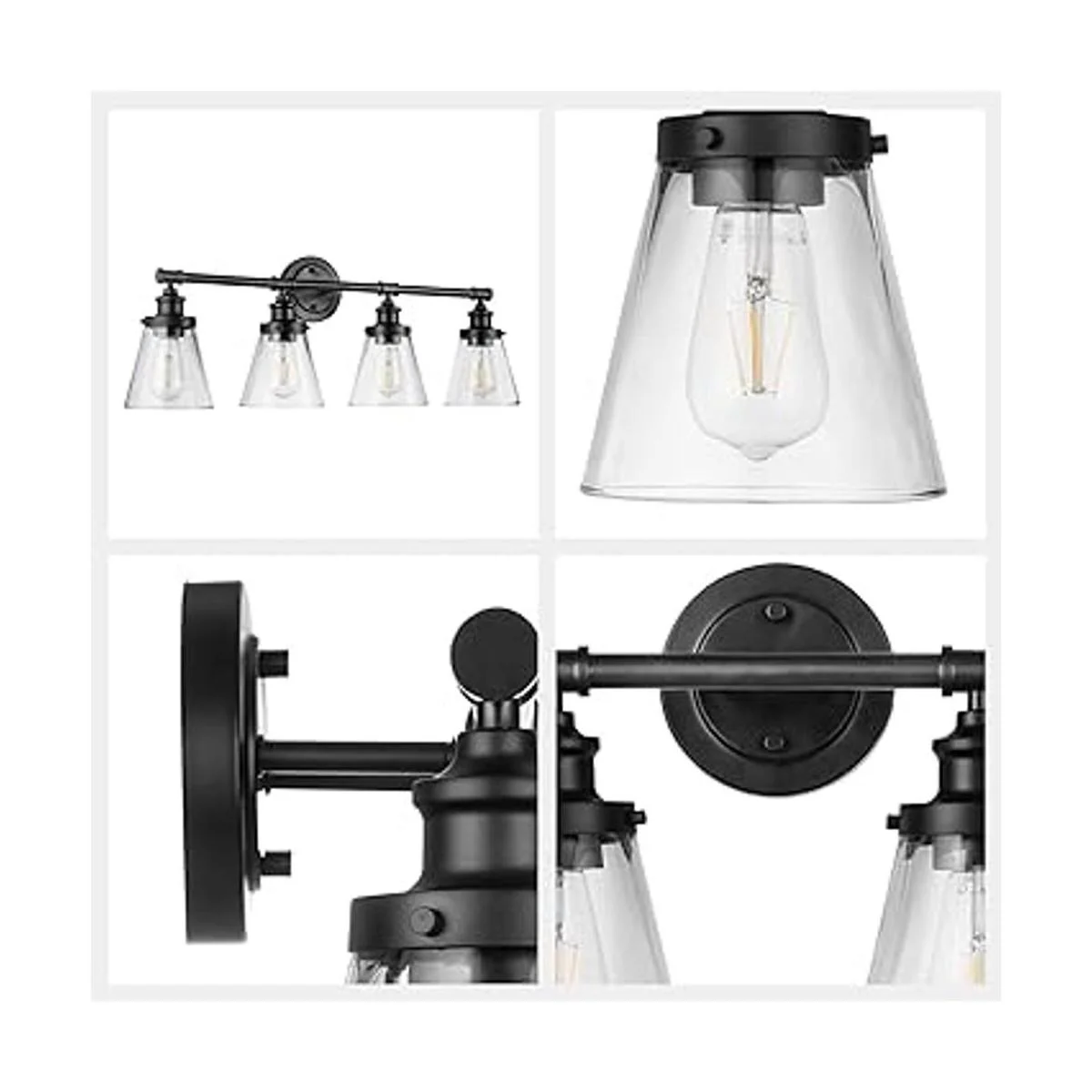 Prominence Home Helenah Lámpara de tocador de baño con 4_6