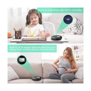 Reproductor de CD portátil recargable portátil para_4