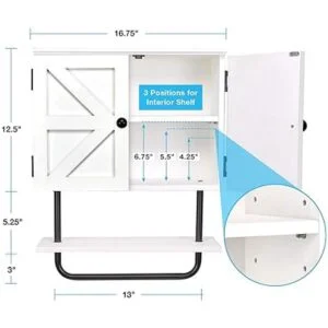 Excello Global Products Barndoor Armario de pared para_3