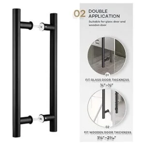 EaseLife Manija de puerta de doble cara de 16 pulgadas_3