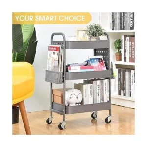 TOOLF Carrito rodante de 3 niveles carrito de_6