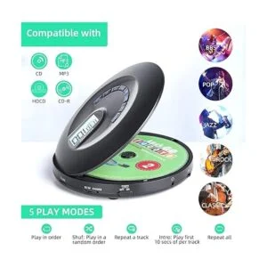 Reproductor de CD portátil recargable portátil para_5