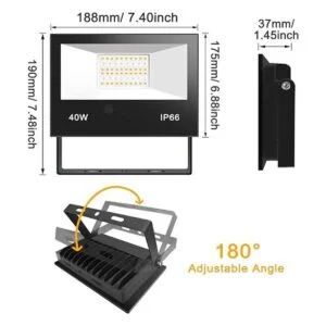 Luz de inundación LED RGB para exteriores de 40 W 4000 LM_2