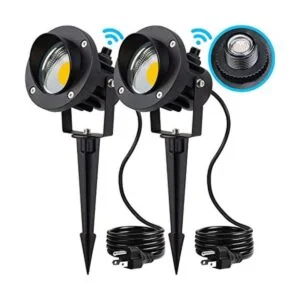 SUNVIE Foco LED para exteriores con sensor de luz de_1