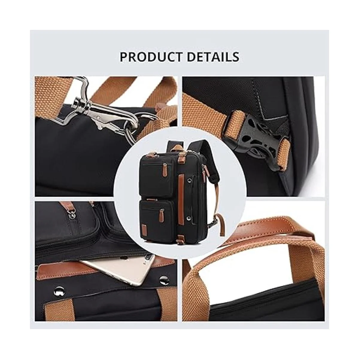 Molnia Mochila para laptop 3 en 1 bolsas de computadora_6